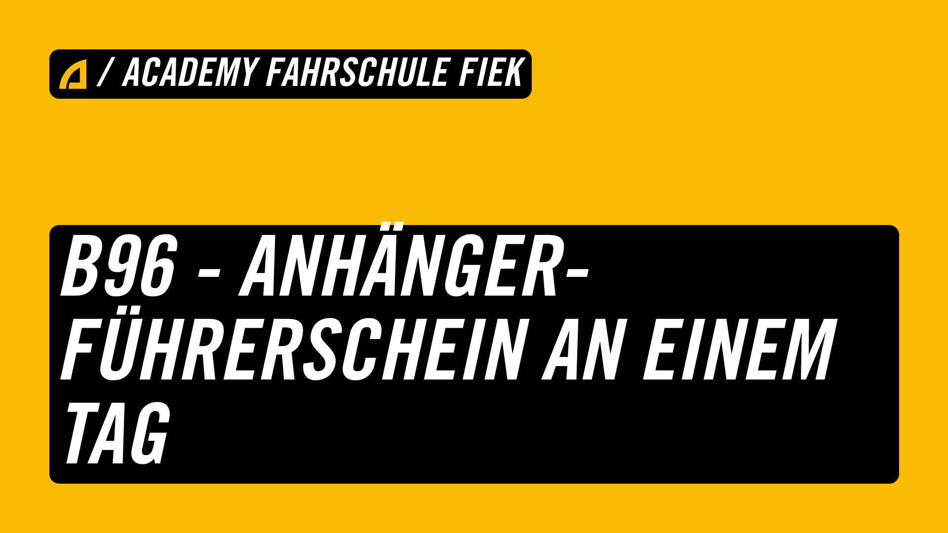 Fhrerschein Anhnger B96